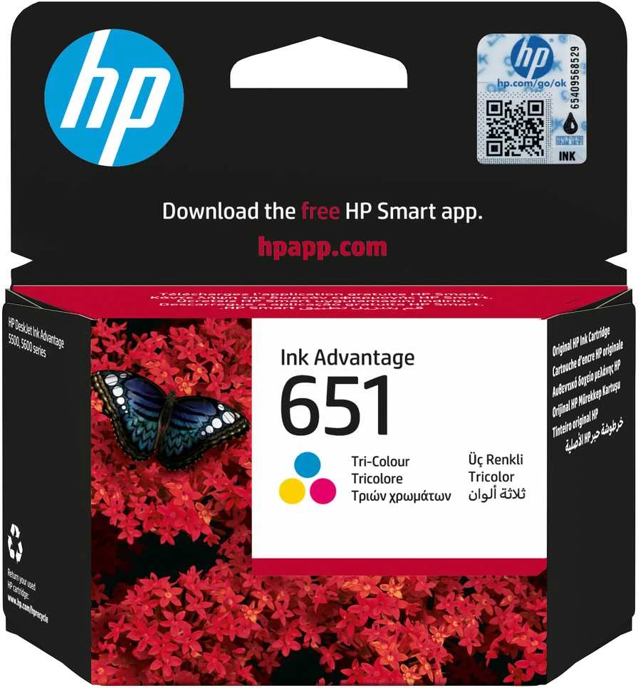 Hewlett Packard (HP) HP 651 Tri-Colour (C2P11AE) Rašalinė kasetė, CMY