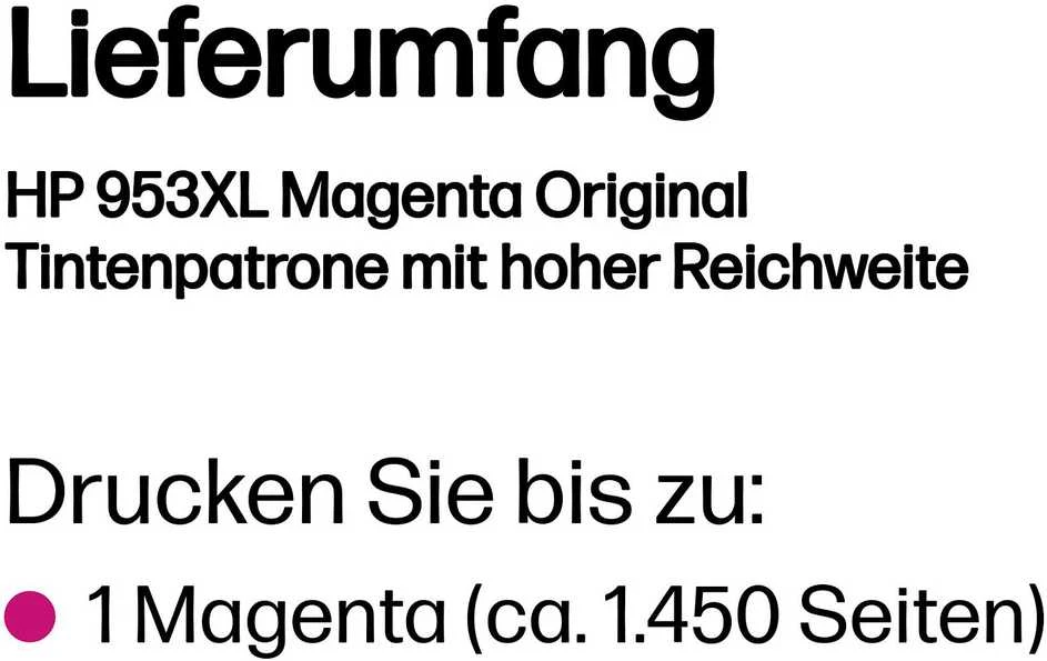 Hewlett Packard (HP) HP No.953 XL (F6U17AE), purpurinė kasetė rašaliniams spausdintuvams, 1600 psl.
