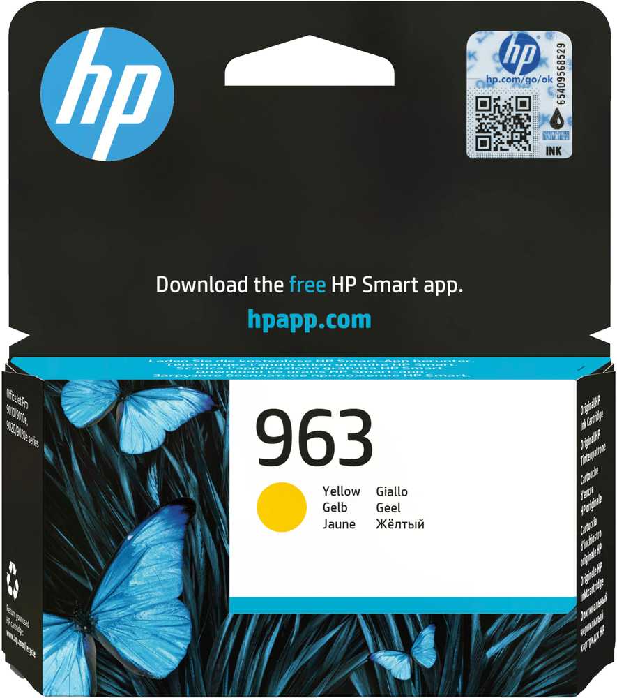 Hewlett Packard (HP) HP 963 (3JA25AE) Rašalinė kasetė, Geltona