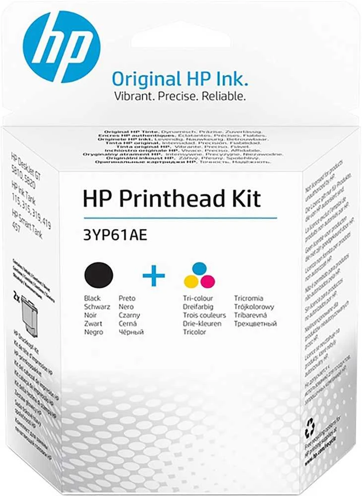 Hewlett Packard (HP) HP GT52 (3YP61AE) spausdinimo galvutės rinkinys, Juodas/Tri-color