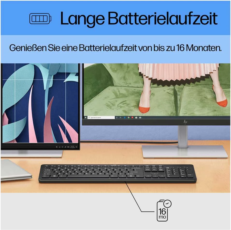 Hewlett Packard (HP) HP Klaviatūra 230 Belaidė klaviatūra USB-A Juodas
