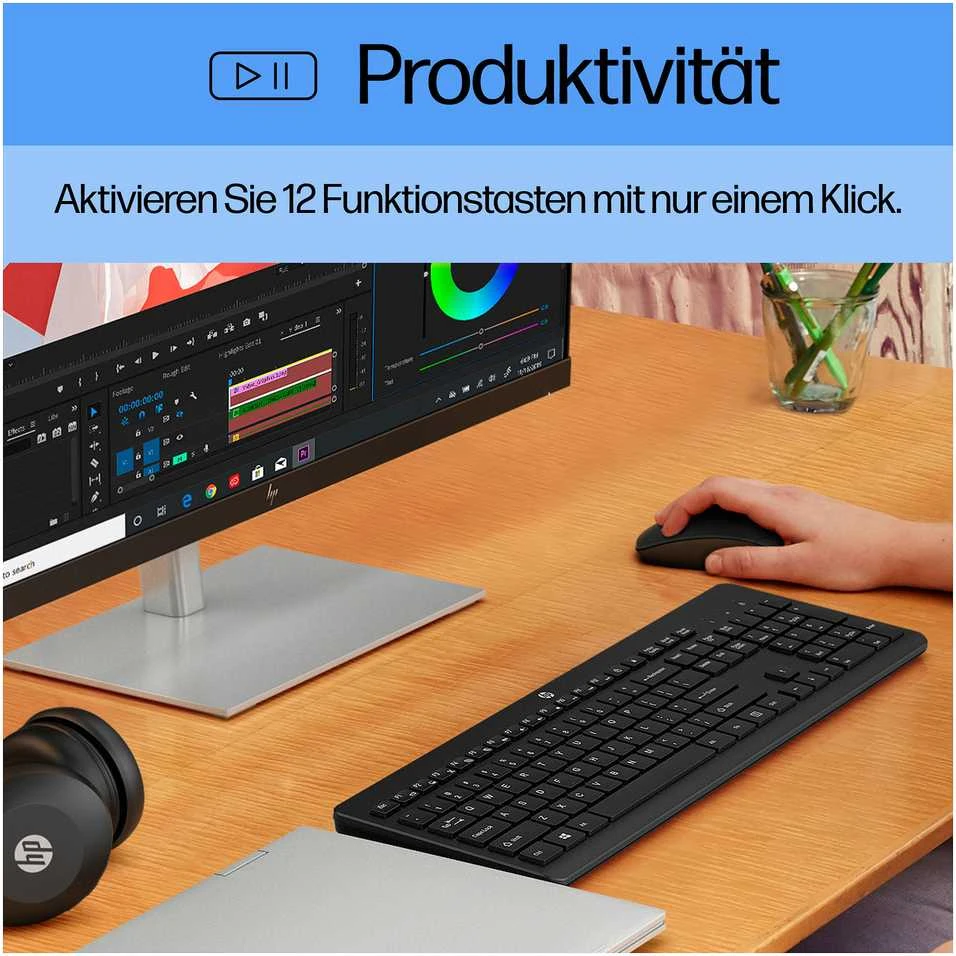 Hewlett Packard (HP) HP Klaviatūra 230 Belaidė klaviatūra USB-A Juodas