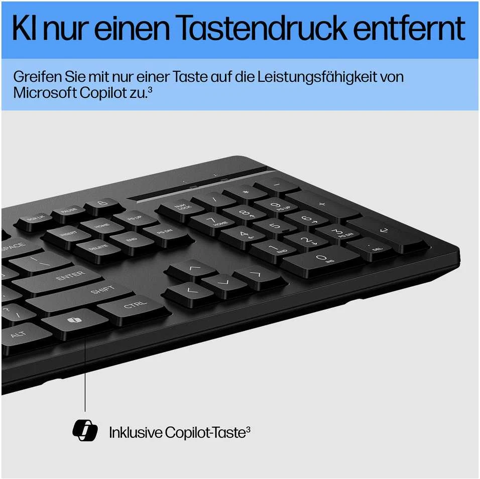 Klaviatūra ir pelė Kit HP 225 su laidu QWERTZ