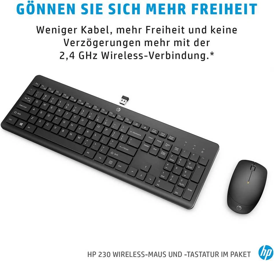 Klaviatūra Hewlett Packard (HP) HP 230 3L1F0AA DE maketas, baltas