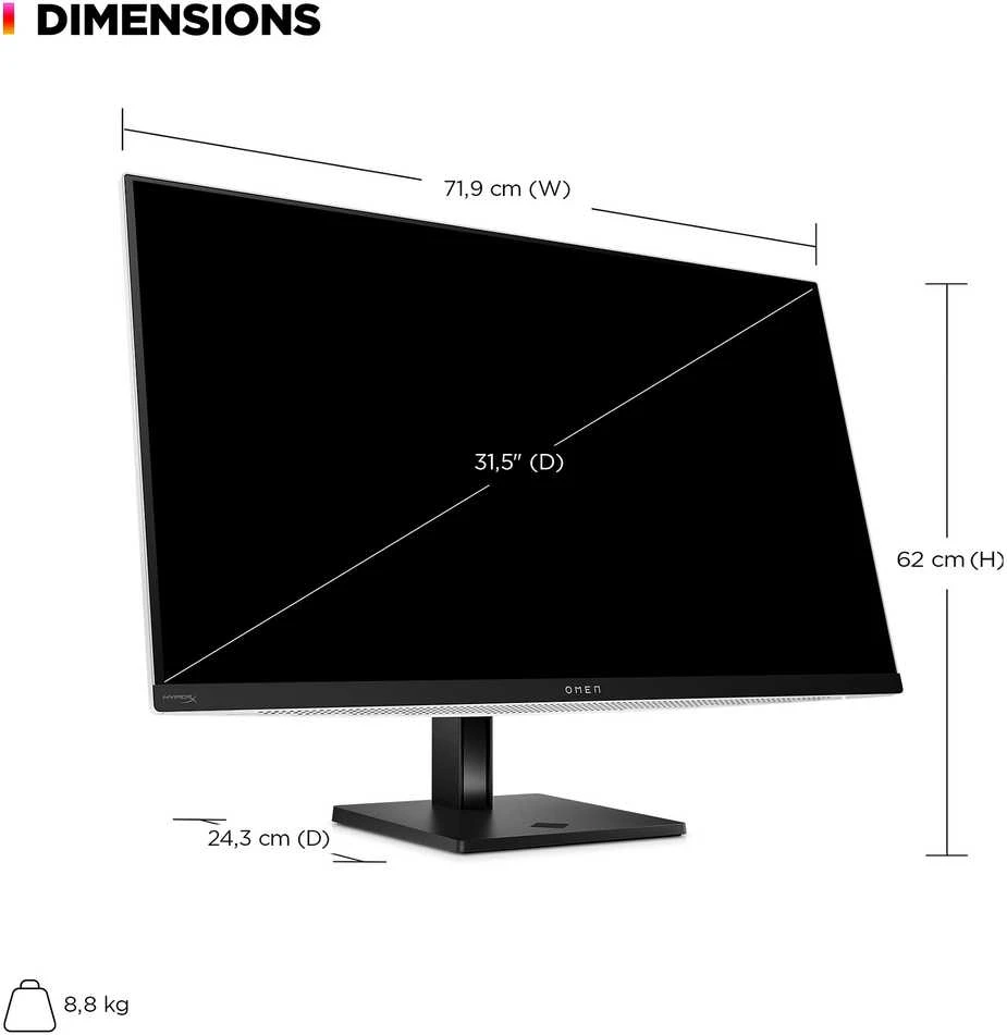 Monitorius HP OMEN Transcend – 240 Hz | 4K | OLED | 31,5 colio