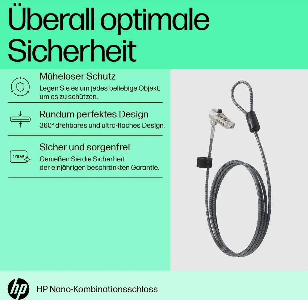 Hewlett Packard (HP) HP Nano kombinuotas kabelio užraktas