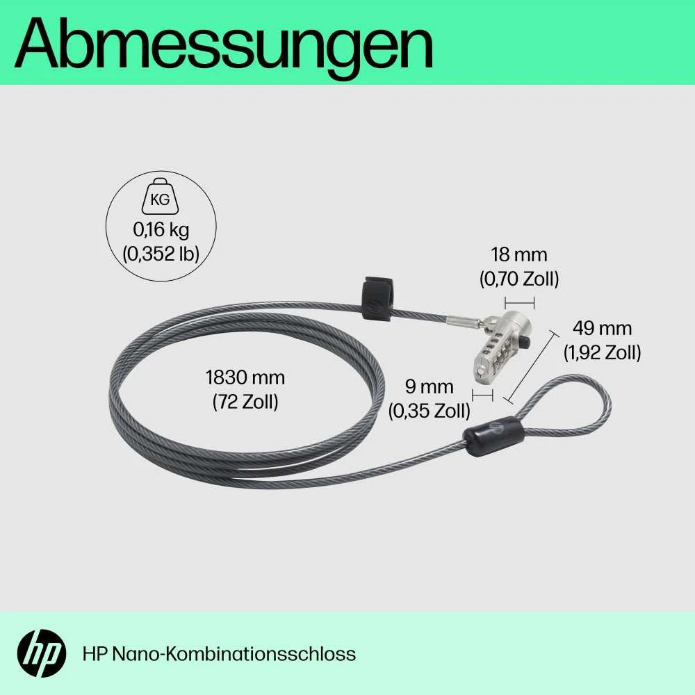 Hewlett Packard (HP) HP Nano kombinuotas kabelio užraktas