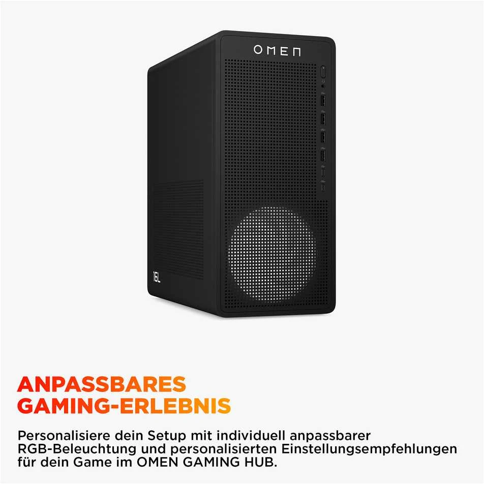 Stacionarus kompiuteris HP OMEN 16L TG03-0450ng, AMD Ryzen 5 8400F, 16 GB RAM, 512 GB SSD, NVIDIA GeForce RTX 5060, be OS