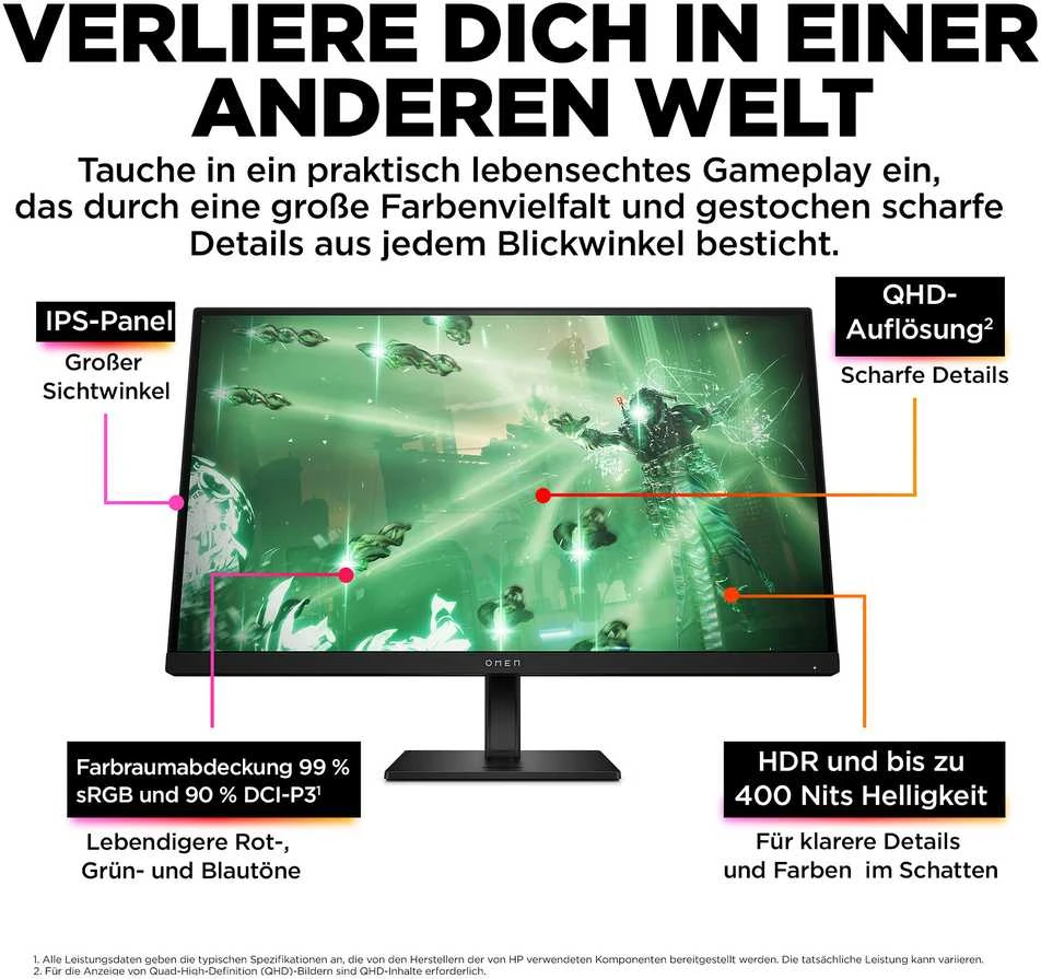 Monitorius HP OMEN 27q - 27'' | IPS | QHD | 1ms | 165Hz | HDR