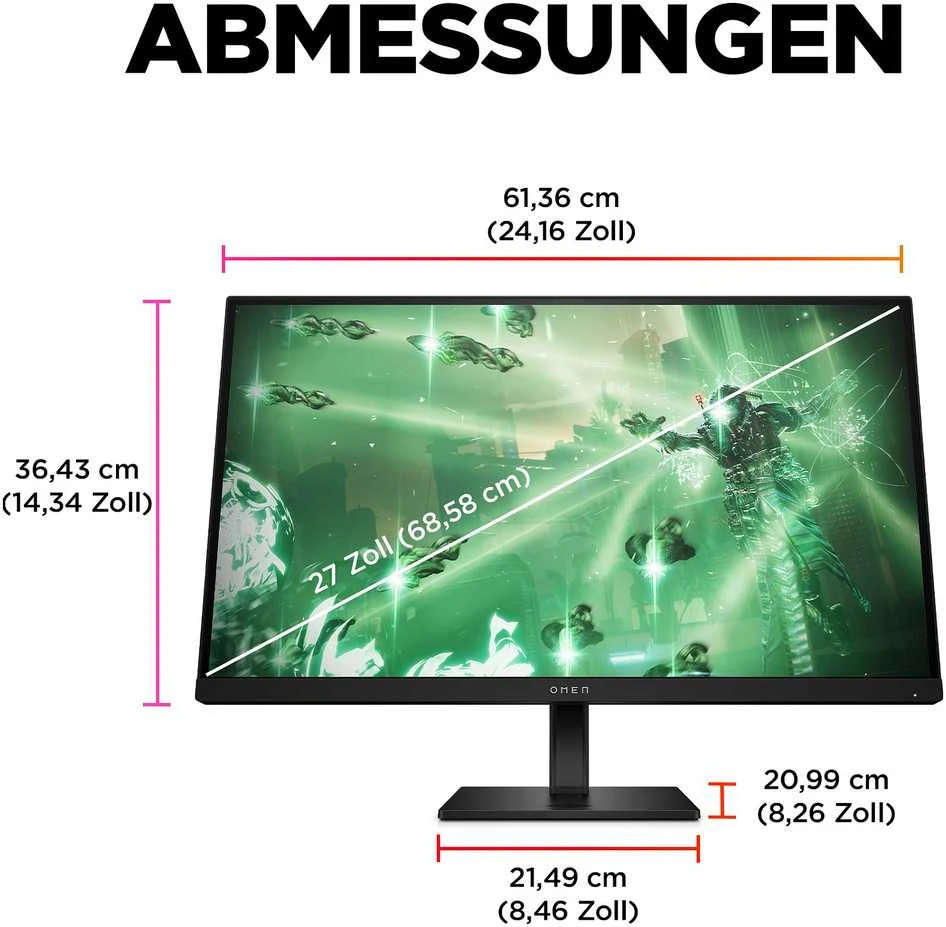 Monitorius HP OMEN 27q - 27'' | IPS | QHD | 1ms | 165Hz | HDR