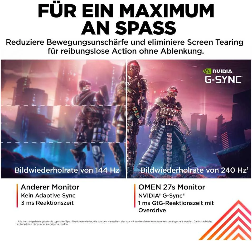 Hewlett Packard (HP) HP Žaidimų Monitorius - OMEN 27s 27" FHD 240Hz 1ms G-SYNC FreeSync Nuimamas Stovas