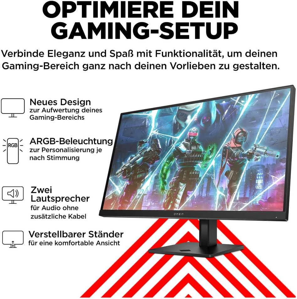 Hewlett Packard (HP) HP Žaidimų Monitorius - OMEN 27s 27" FHD 240Hz 1ms G-SYNC FreeSync Nuimamas Stovas