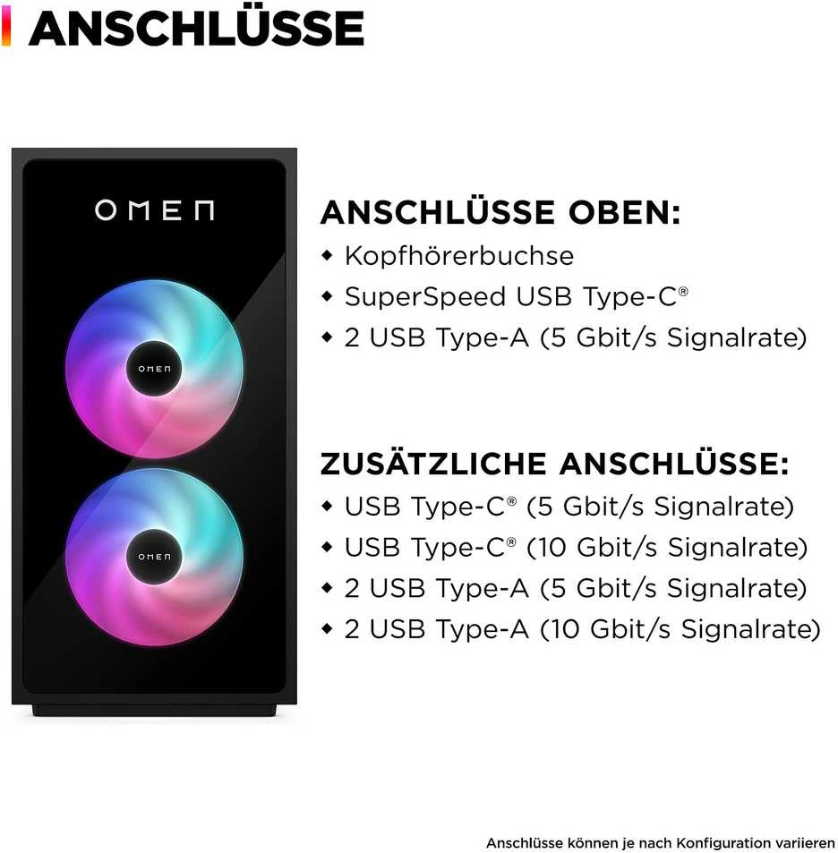 Stacionarus kompiuteris HP OMEN 35L GT16-0479ng žaidimų kompiuteris, Core Ultra 7 265F, 32 GB / 1 TB SSD, RTX 5070Ti, Win11