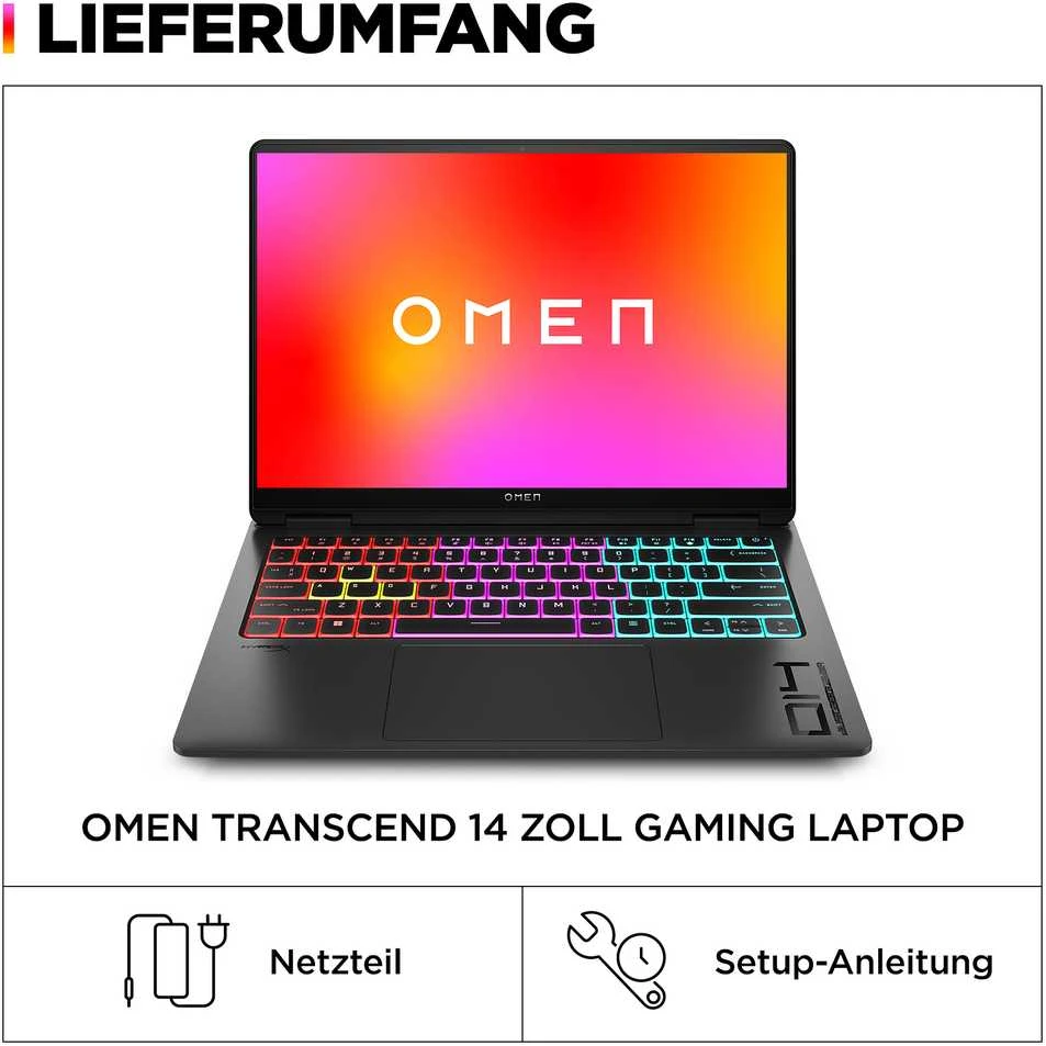 Nešiojamas kompiuteris HP OMEN 14-fb0073ng 14.0" 2.8k OLED 120Hz, Intel Core Ultra 7-155H, 16GB RAM, 1TB SSD, RTX 4060, Windows 11
