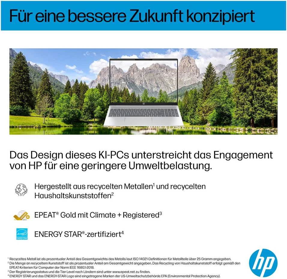 Nešiojamas kompiuteris HP OmniBook 5 16-af1173ng 16 colių įstrižainės WUXGA IPS ekranas, Intel Core Ultra 7 255U procesorius, 16 GB RAM, 512 GB SSD, Windows 11