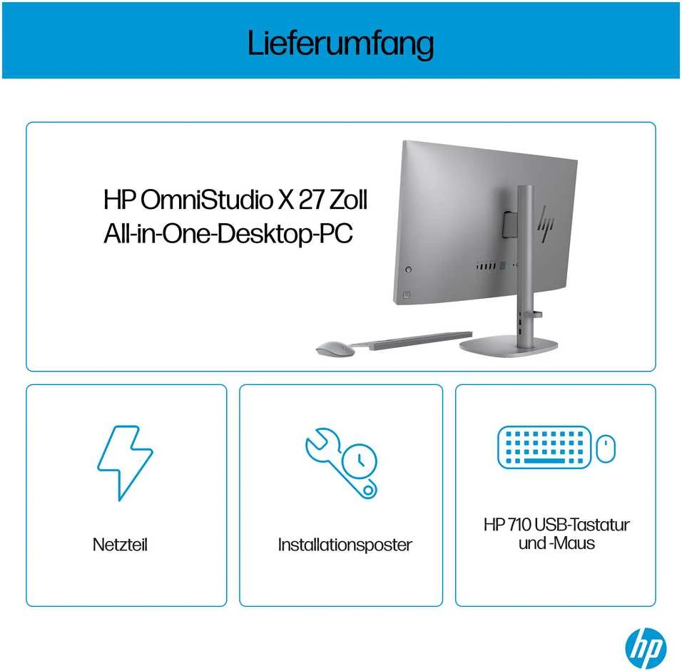 HP OmniStudio X 27 FHD IPS daugiafunkcis stacionarus kompiuteris Ultra 5-125H 16GB/512GB SSD Win11 27-cs0450ng