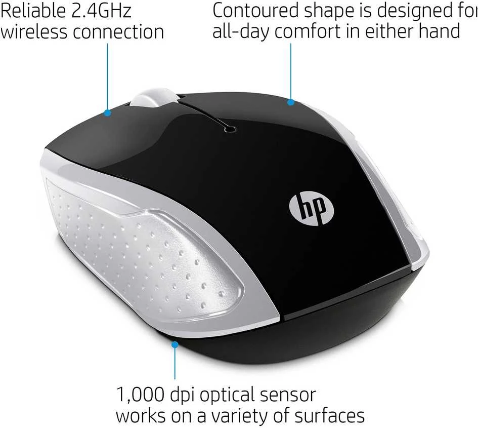 Hewlett Packard (HP) HP 200 Belaidė pelė - Pike Sidabrinis