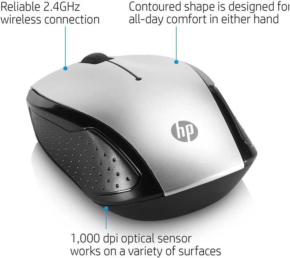 Hewlett Packard (HP) HP 200 Belaidė pelė - Pike Sidabrinis