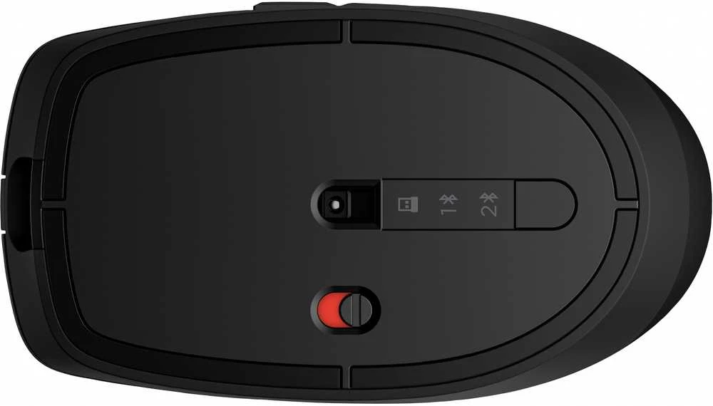 Hewlett Packard (HP) HP 715 Belaidė „Bluetooth“ pelė – daugiafunkcinė, programuojama, 4 krypčių slinkties, įkraunama – juoda