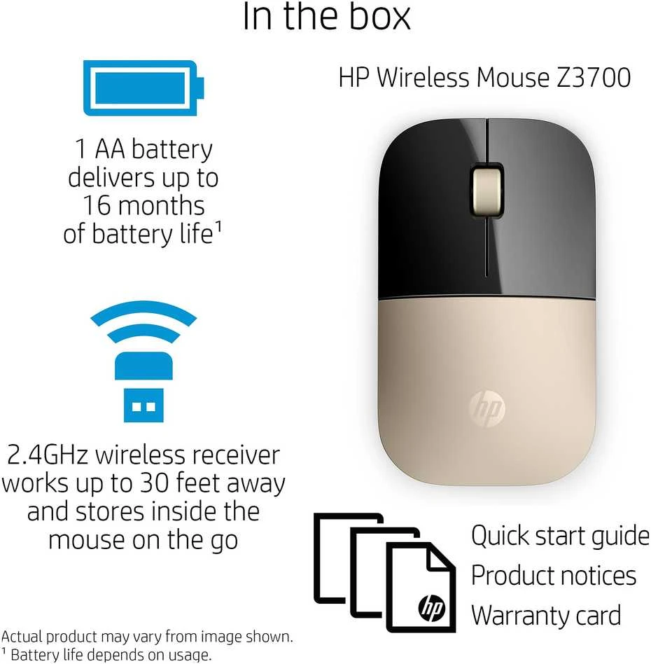 Hewlett Packard (HP) HP Z3700 Belaidė pelė - Gold