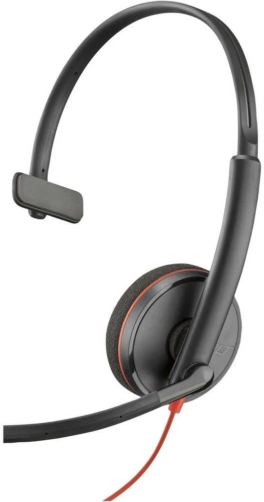 Poly Blackwire 3210 vienpusės ausinės su mikrofonu