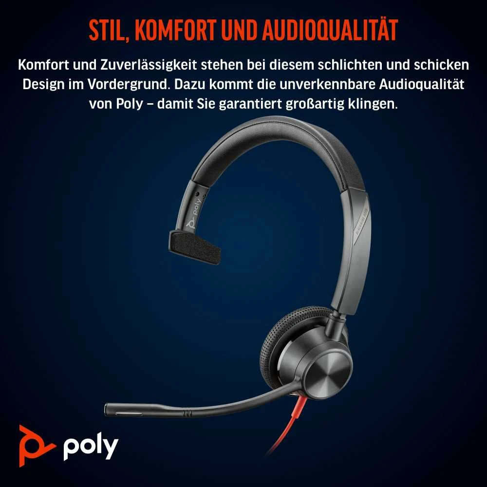 Ausinės Hewlett Packard (HP) POLY BW 3315 -M USB-C HS - +USB-C/A
