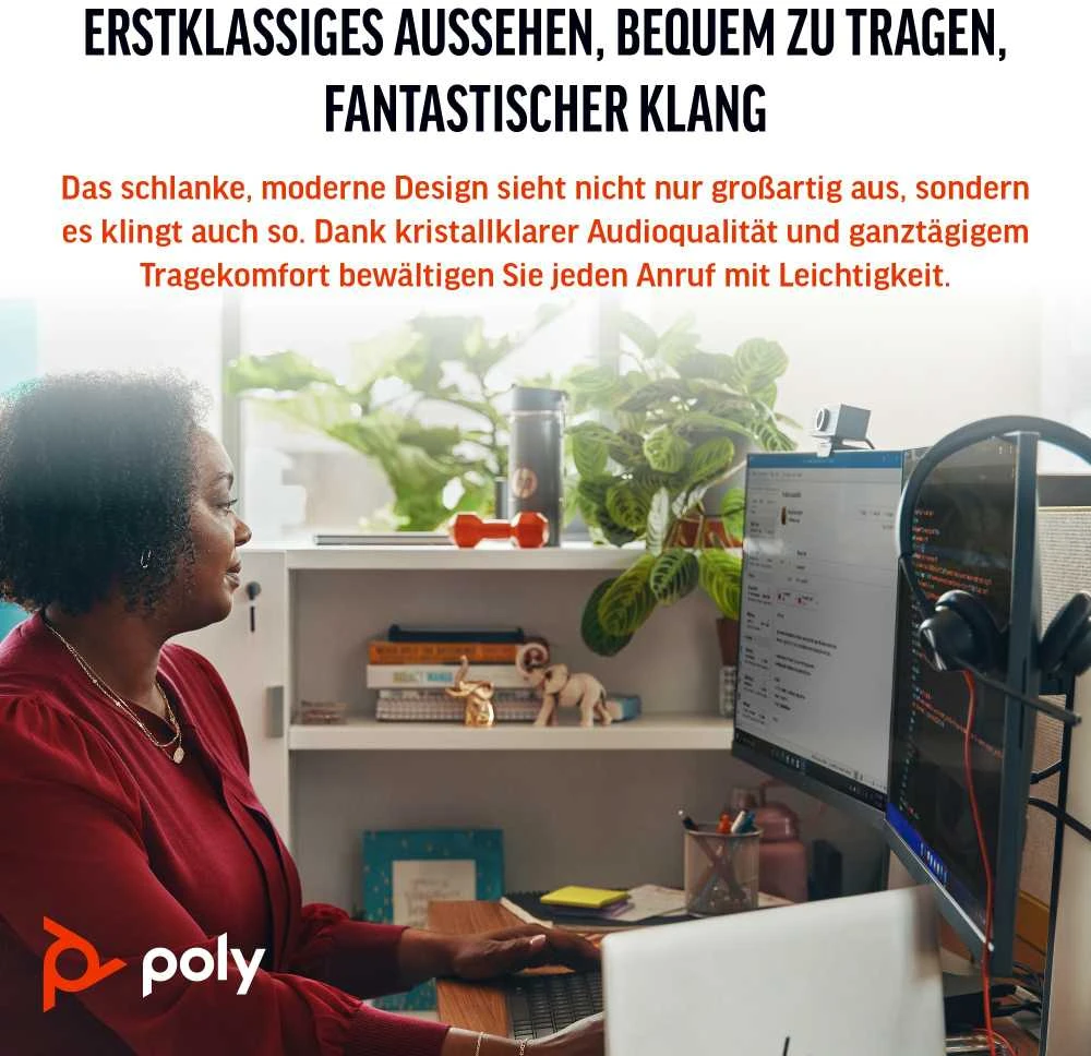 HP Poly Blackwire 3320 laidinės stereo ausinės su USB-C į USB-A adapteriu (8X219AA)