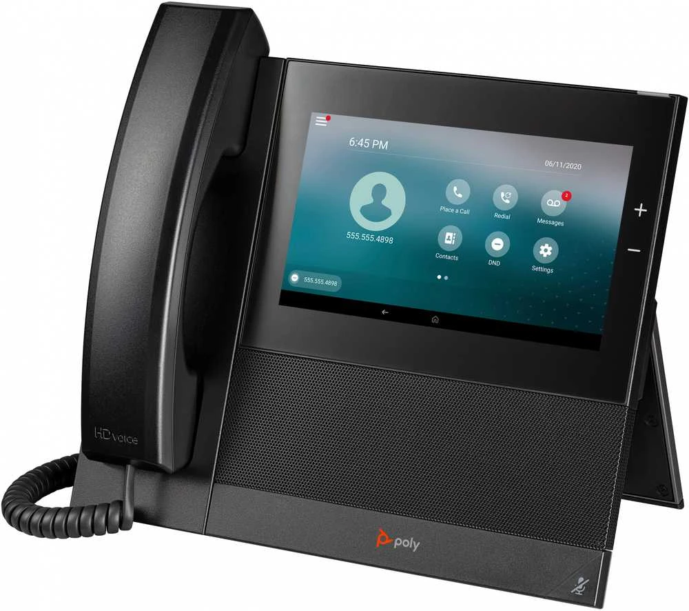 HP Triton POLY CCX 600 VoIP telefonas, juodas, 24 linijų, LCD, „Wi-Fi“