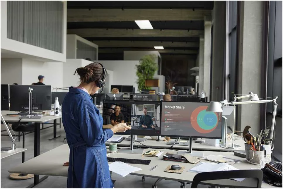 HP Poly Dect Ausinės Savi 8420 Office dvipusės