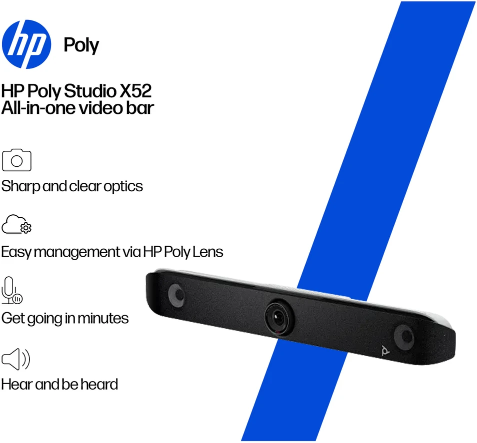 Hewlett Packard (HP) POLY STUDIO X52 ALL-IN-ONE/VIDEO BAR SWITZERLAND LOCALIZATI