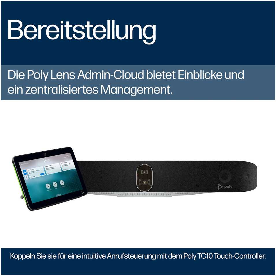 HP Internetinė kamera Poly Studio X72 No Radio or Power Cord All-in-One Zoom- i Microsoft Teams-certyfikowana Juodas (A4MA5AA)