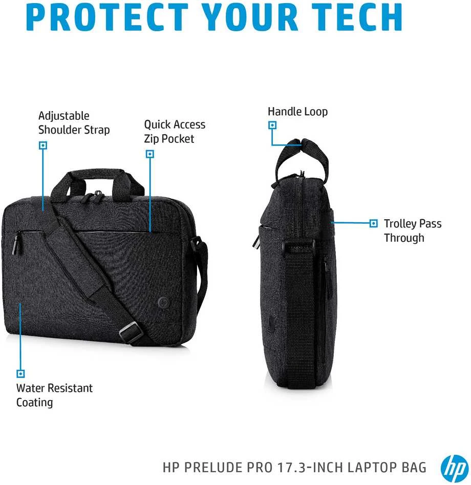 Hewlett Packard (HP) HP Prelude 17.3-inch Nešiojamas kompiuteris Bag 17.3" Toploader bag Juodas