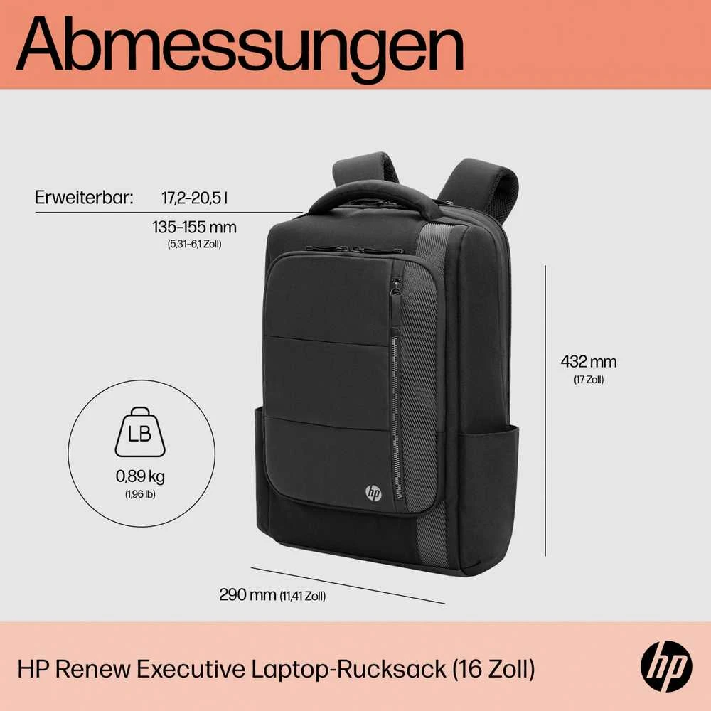 Hewlett Packard (HP) HP Renew Executive 16inch Nešiojamas kompiuteris Backpack