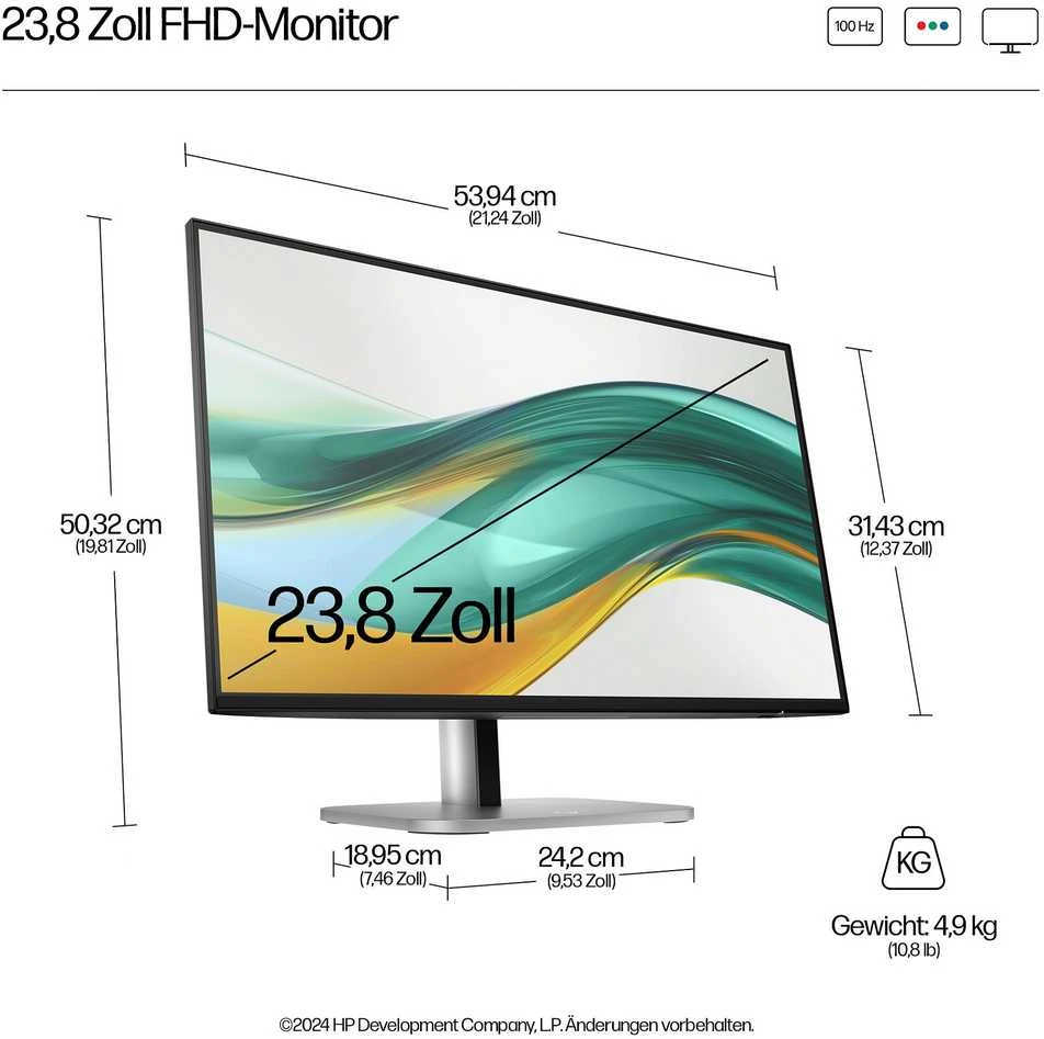 „Hewlett Packard“ (HP) „HP Series 5 Pro“ 23,8 colio FHD monitorius – 524 pf
