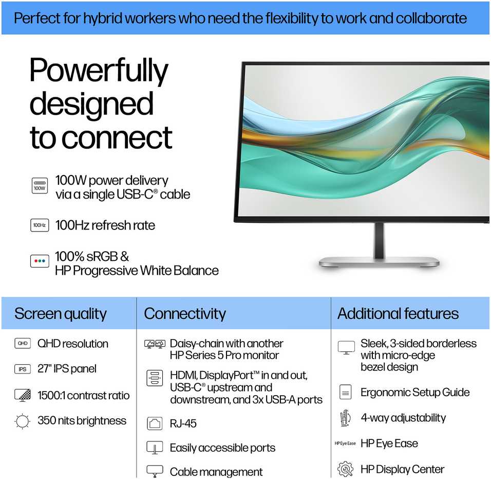 Monitorius HP Series 5 Pro 527pu (9E0G5AA)