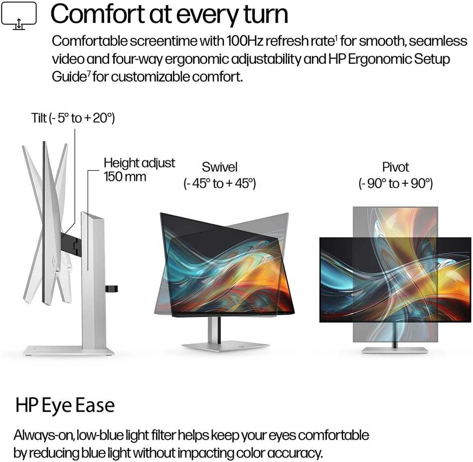 Monitorius Hewlett Packard (HP) HP 724pn Series 7 Pro/61 cm/IPS/ WUXGA (1920 x 1200)/100 Hz/350 nits