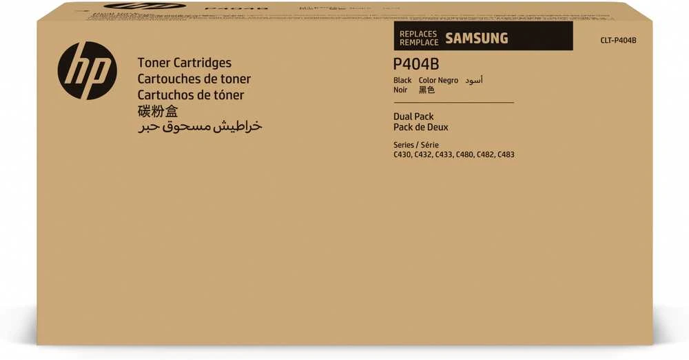 Hewlett Packard (HP) Samsung Dviguba pakuotė CLT-P404B/ELS (SU364A), juoda kasetė