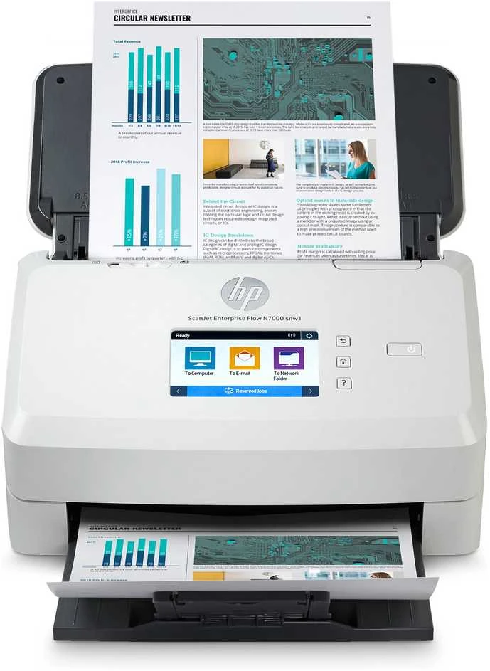 Hewlett Packard (HP) Skeneris HP Scanjet Enterprise Flow N7000 lapų tiekimo skaitytuvas
