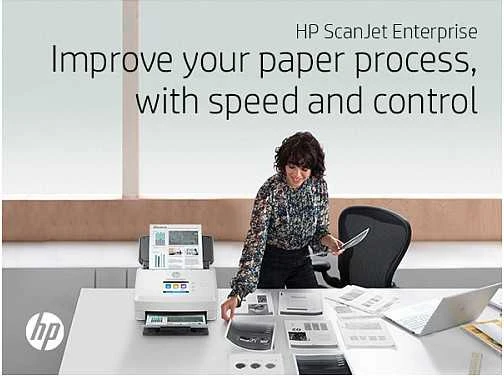 Hewlett Packard (HP) Skeneris HP Scanjet Enterprise Flow N7000 lapų tiekimo skaitytuvas