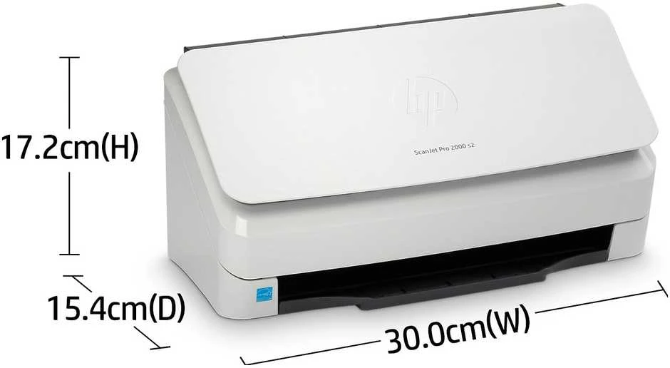 Skeneris Hewlett Packard (HP) „HP ScanJet Pro 2000 s2“ skaitytuvas – A4 spalvotas 600 dpi, lapų tiekimo nuskaitymas, automatinis dokumentų tiektuvas, automatinis dvipusis, OCR / nuskaitymas į tekstą, 35 ppm, 3500 puslapių per dieną