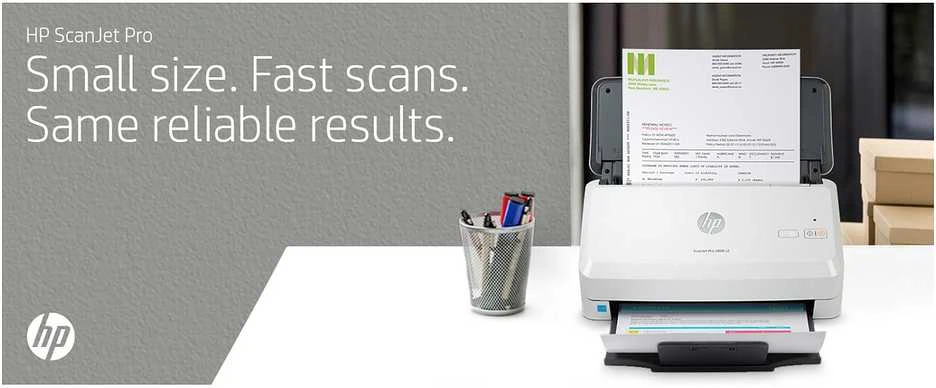 Skeneris Hewlett Packard (HP) „HP ScanJet Pro 2000 s2“ skaitytuvas – A4 spalvotas 600 dpi, lapų tiekimo nuskaitymas, automatinis dokumentų tiektuvas, automatinis dvipusis, OCR / nuskaitymas į tekstą, 35 ppm, 3500 puslapių per dieną