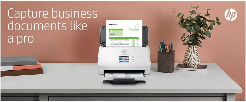 Skeneris Hewlett Packard (HP) HP ScanJet Pro N4000 snw1 skaitytuvas – A4 spalvotas 600 dpi, lapų tiekimo nuskaitymas, automatinis dokumentų tiektuvas, automatinis dvipusis, OCR / nuskaitymas į tekstą, 40 ppm, 4000 puslapių per dieną