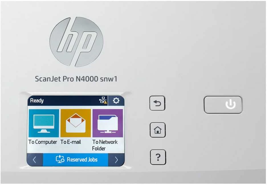 Skeneris Hewlett Packard (HP) HP ScanJet Pro N4000 snw1 skaitytuvas – A4 spalvotas 600 dpi, lapų tiekimo nuskaitymas, automatinis dokumentų tiektuvas, automatinis dvipusis, OCR / nuskaitymas į tekstą, 40 ppm, 4000 puslapių per dieną