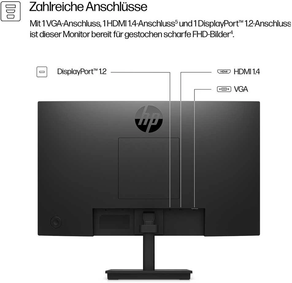 HP 322pf Series 3 Pro FHD monitorius - 21.5" 1920x1080 FHD 250-nit 100Hz AG, IPS, HDMI/VGA/DisplayPort, pakreipiamas, 3 metimai (pakeičia P22)