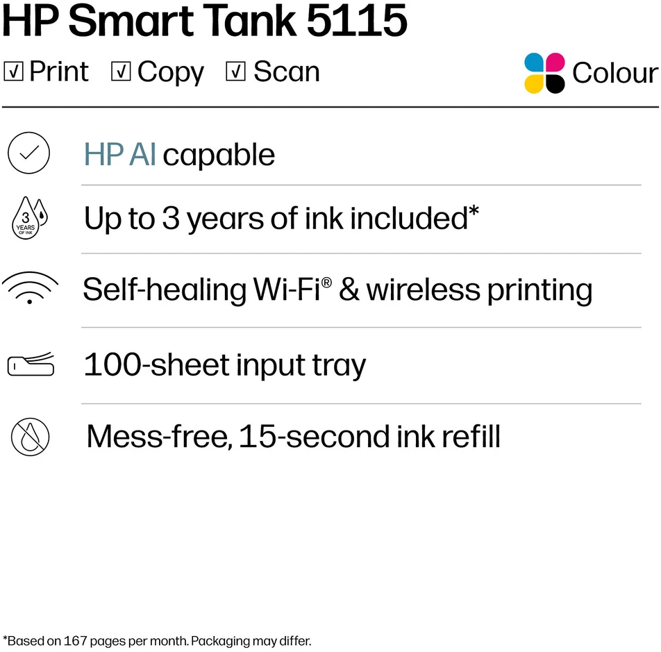 Rašalinis spausdintuvas HP Tank Color spausdintuvas (9B2D7A)