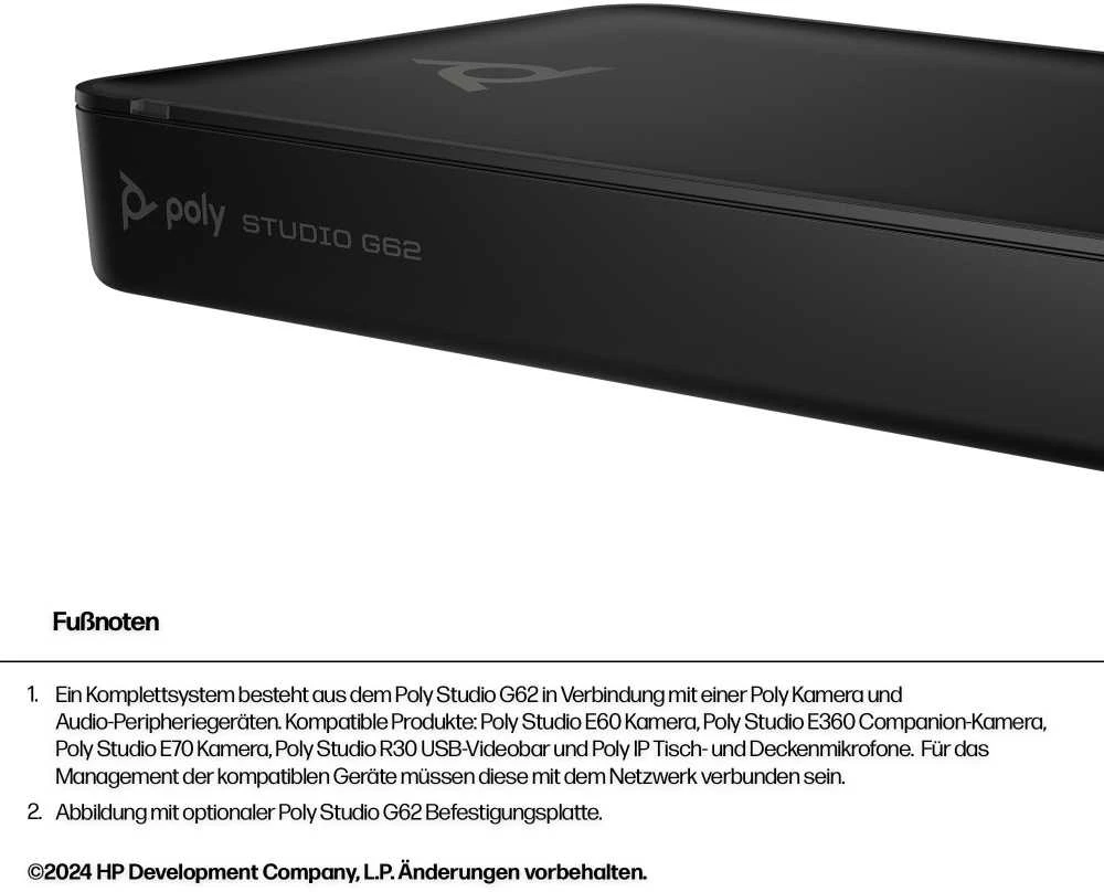 HP POLY Vaizdo konferencijų sistema „Studio G62 99T09AA#AC3“