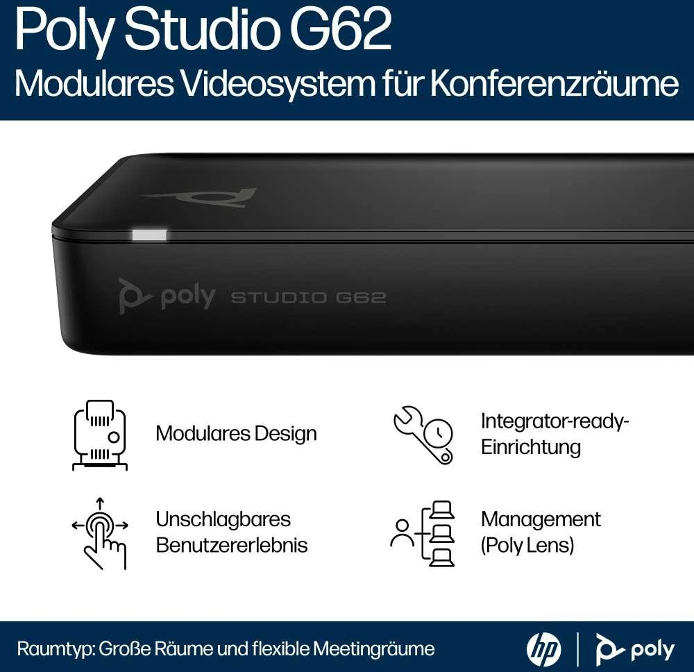 HP POLY Vaizdo konferencijų sistema „Studio G62 99T09AA#AC3“