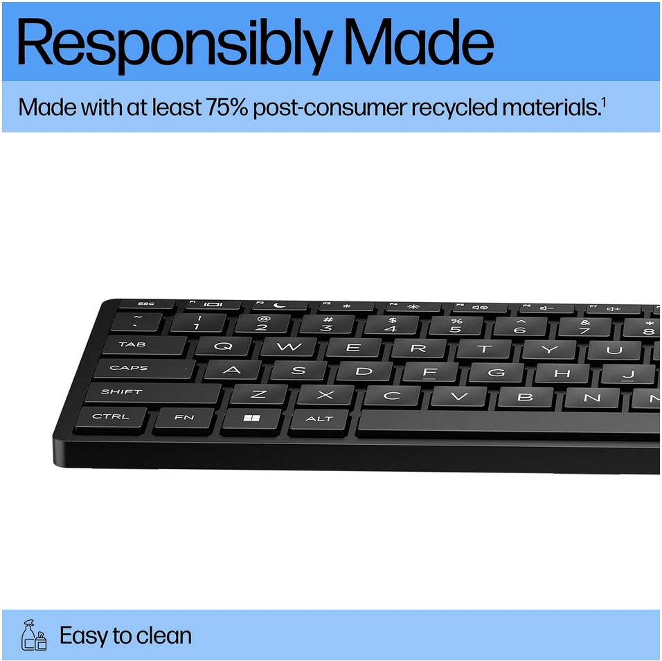 HP 320MK USB su laidu Pelė Klaviatūra Combo, spill resistant – Juodas - US ENG
