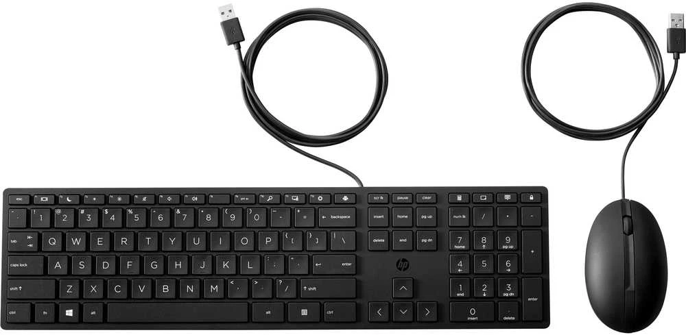 HP 320MK USB su laidu Pelė Klaviatūra Combo, spill resistant – Juodas - US ENG