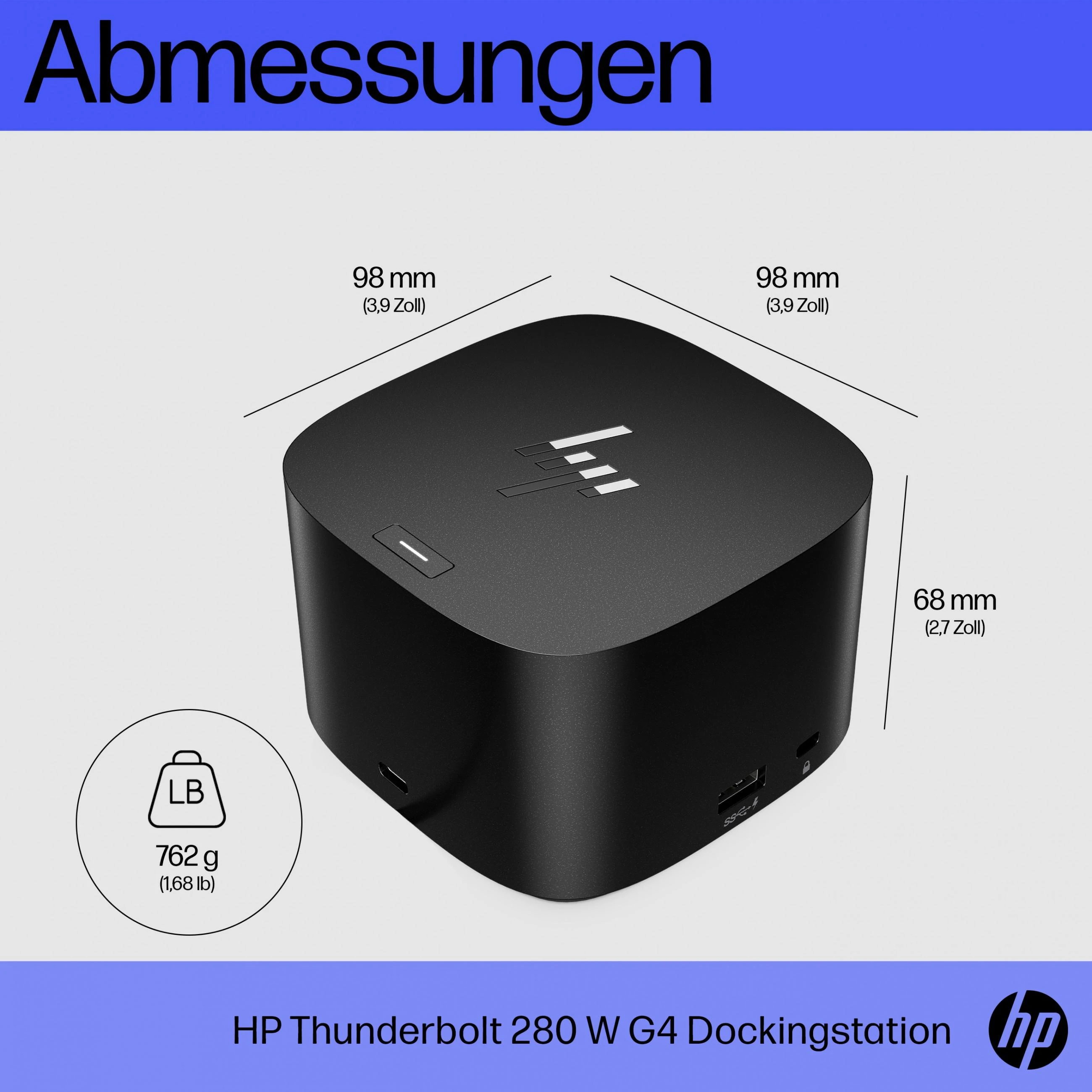 Hewlett Packard (HP) HP Thunderbolt 280W G4 dokas su kombinuotu kabeliu